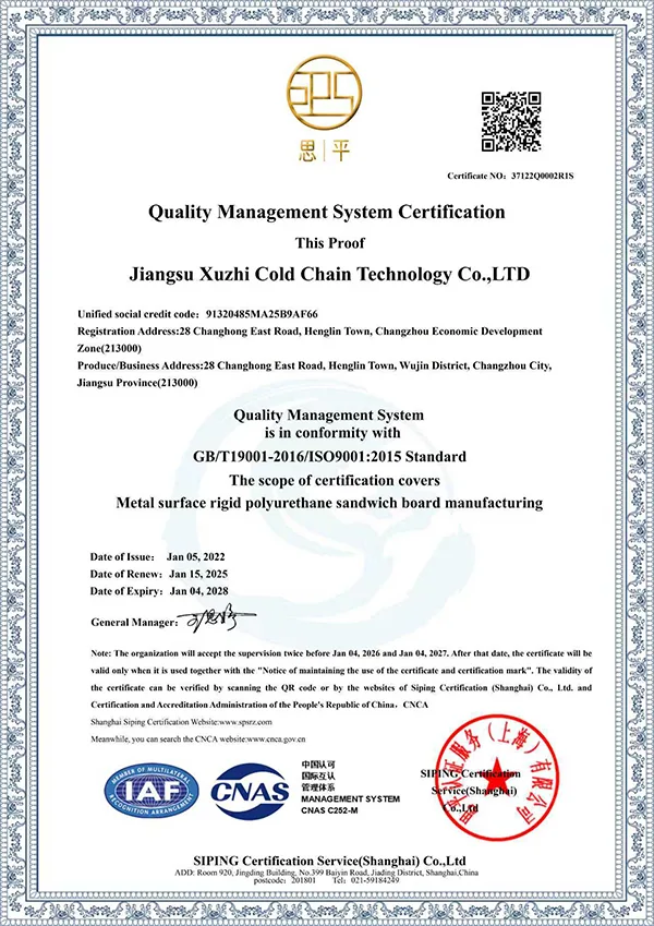 Quality Management System Certification